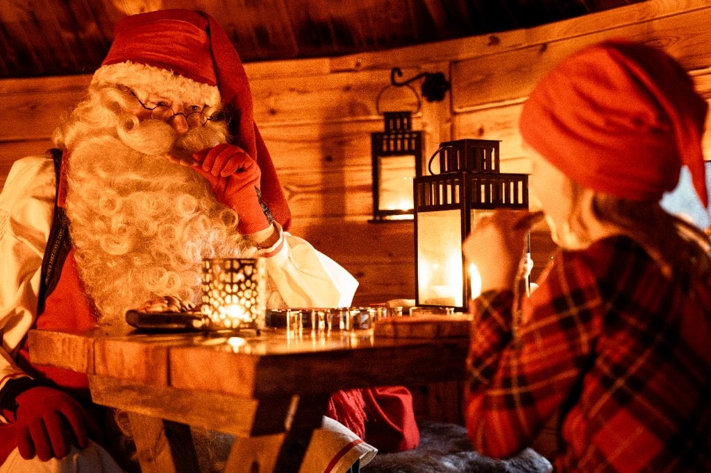 A private visit from Santa Claus at a Lapland chalet